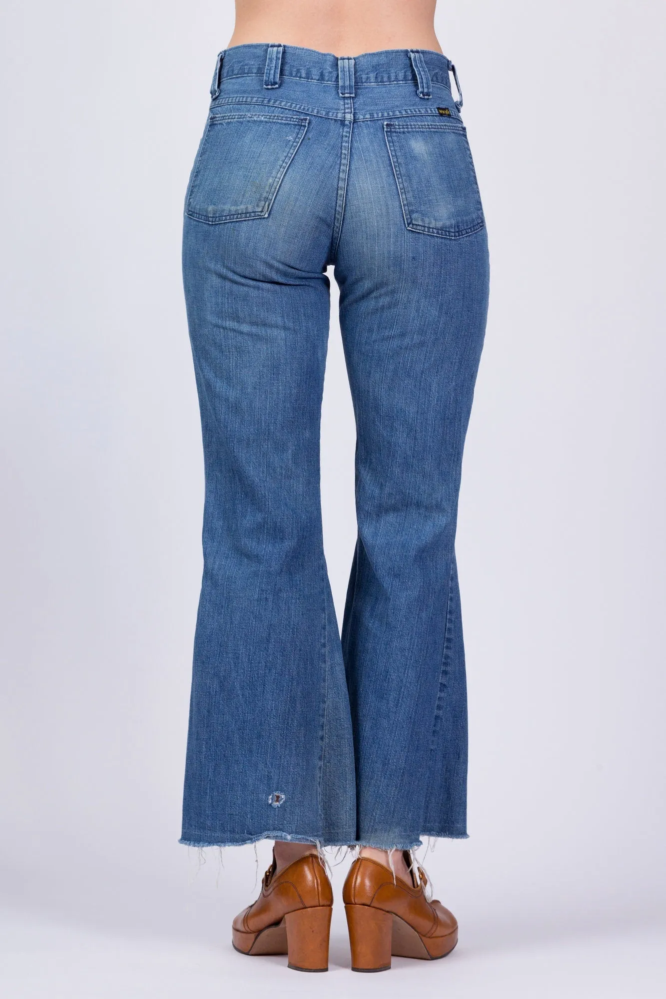 70s Wrangler Faded Denim Bell Bottoms - 29" Waist