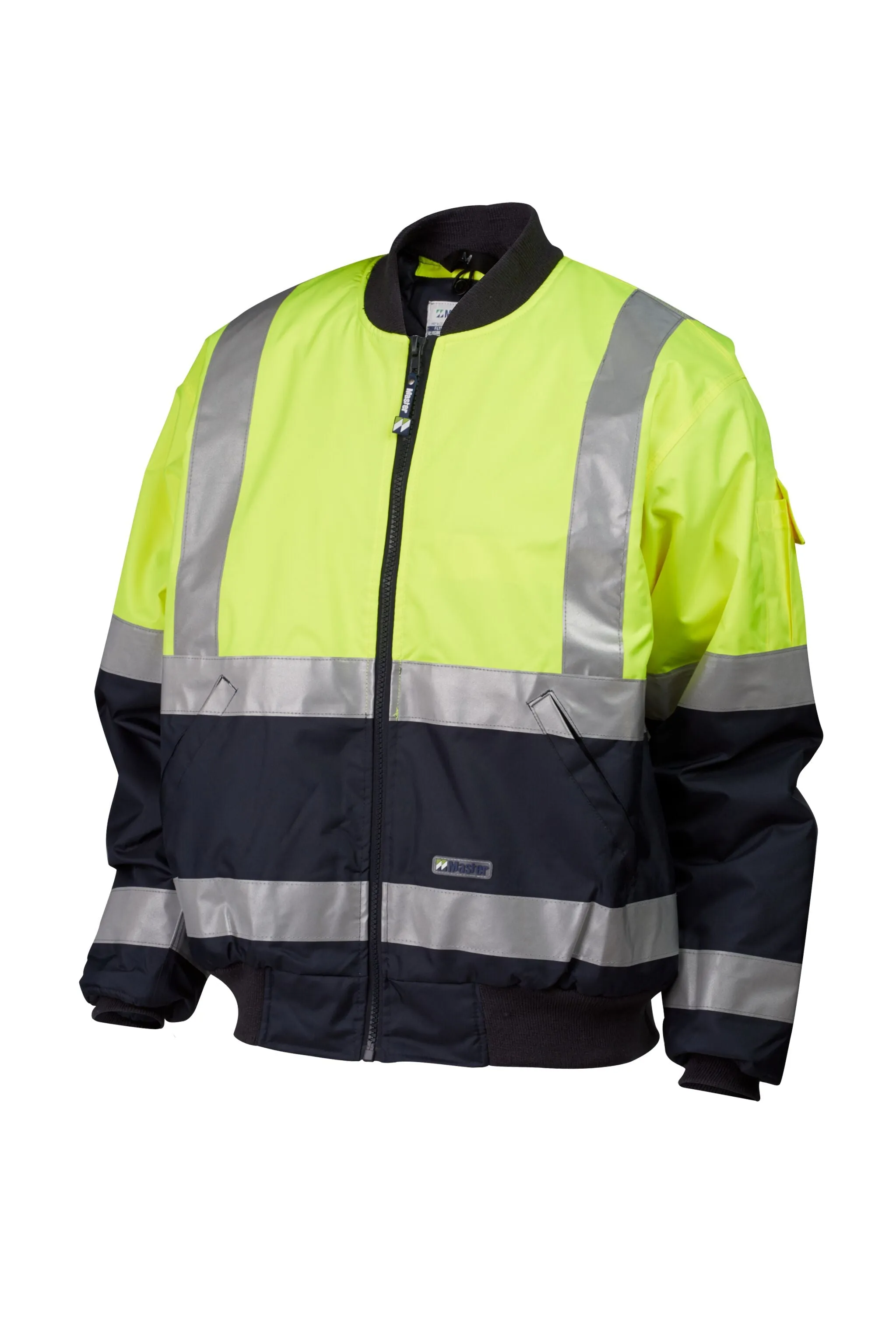 7WJHT96 JACKET MASTER FLYING HI VIS D/N TAPED 2 TONE POLYESTER OXFORD