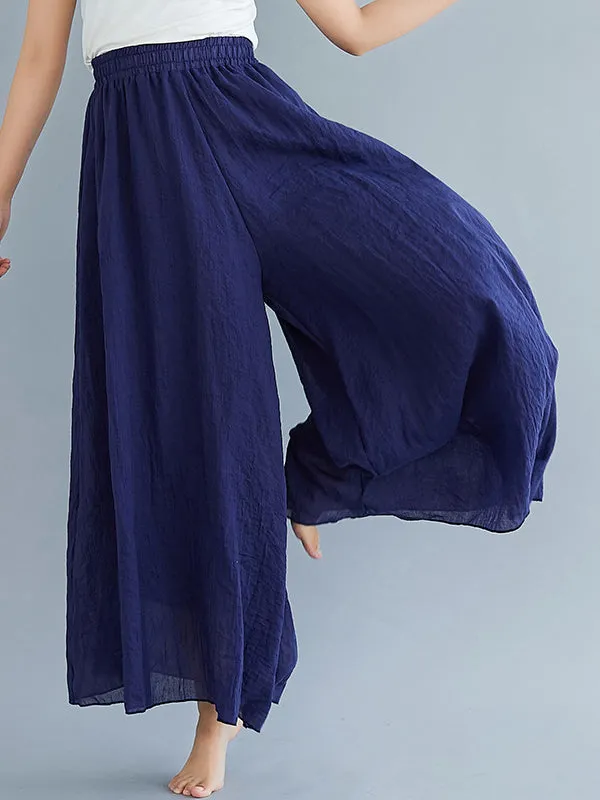 8 Colors Linen Super Loose Wide-Leg Casual Pants