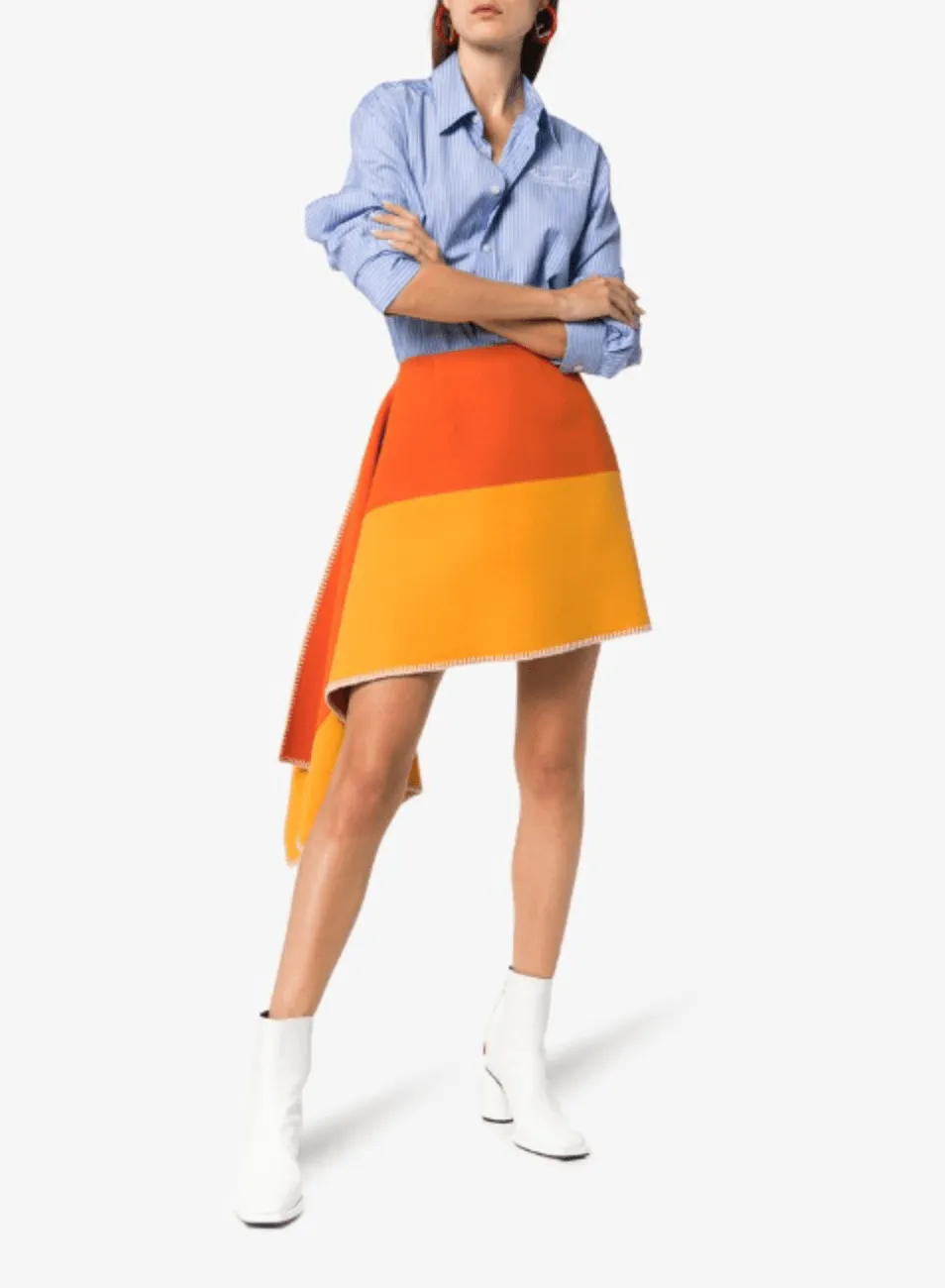 Chic Asymmetrical Midi Skirt