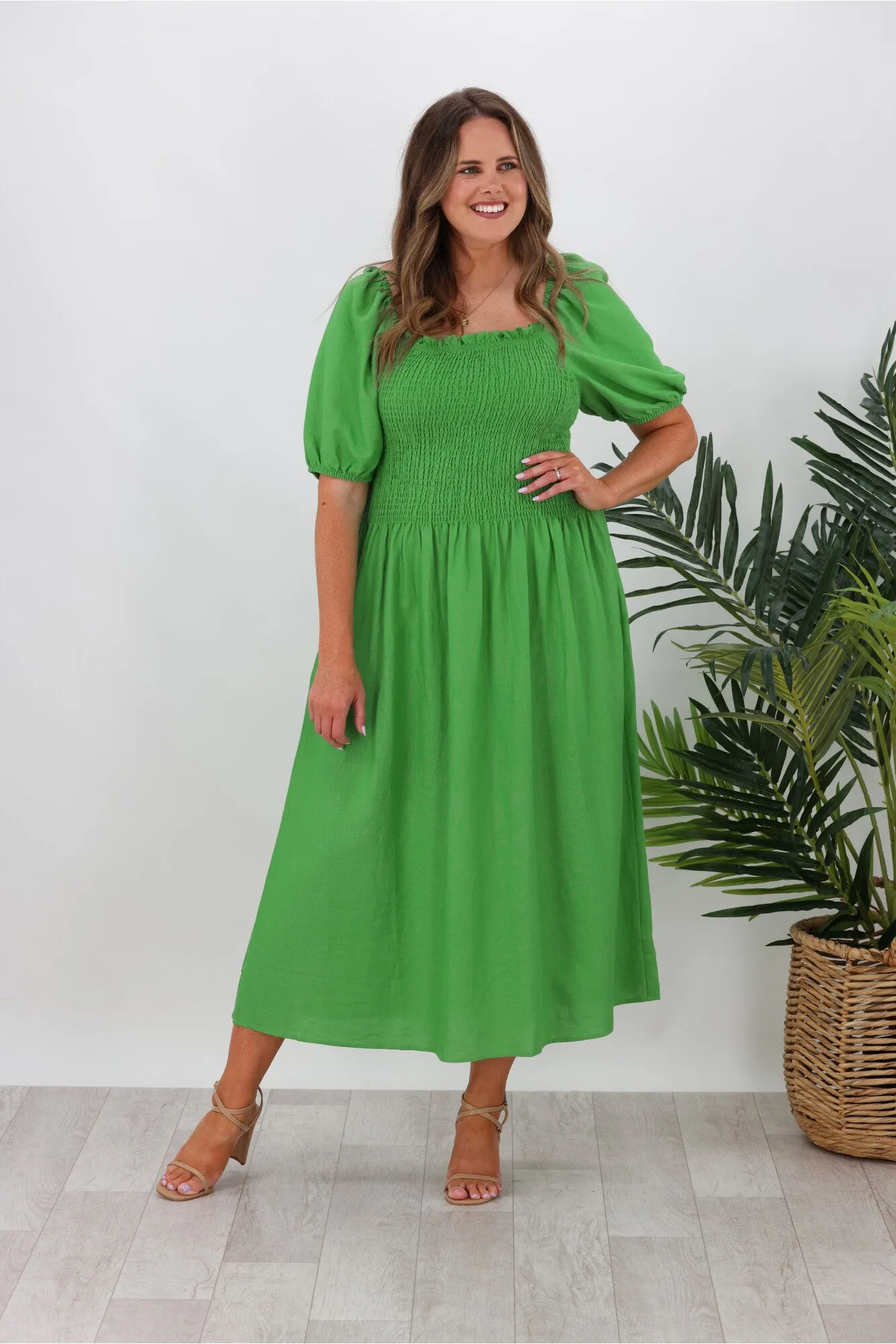 Betty Basics Ingrid Dress Bright Green