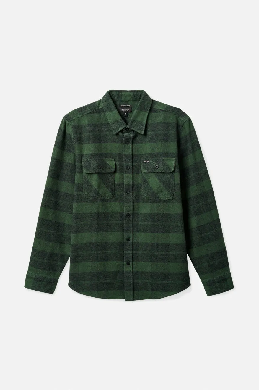 Bowery Heavy Weight L/S Flannel - Forest Green