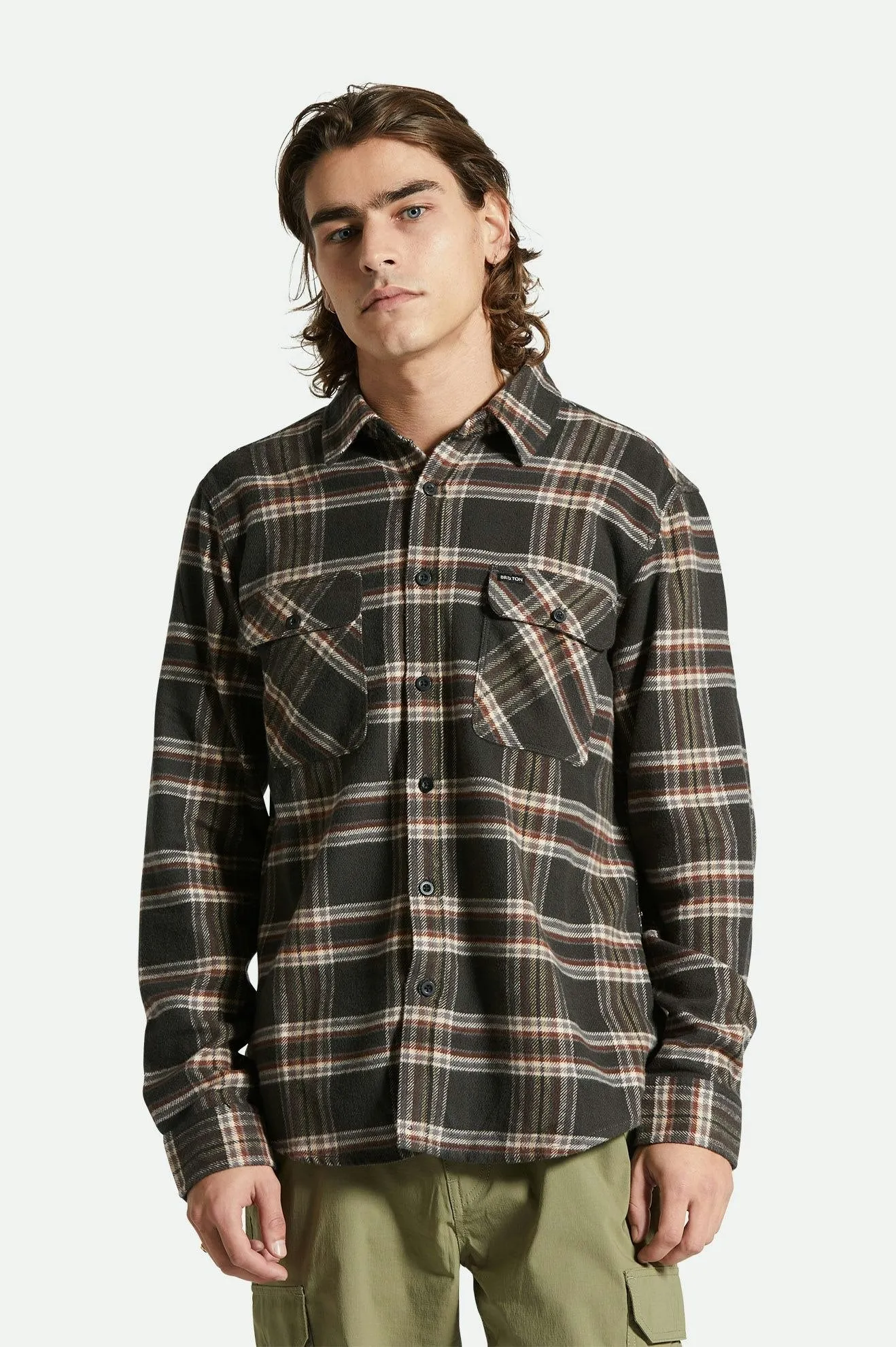 Bowery L/S Flannel - Black/Charcoal/Off White