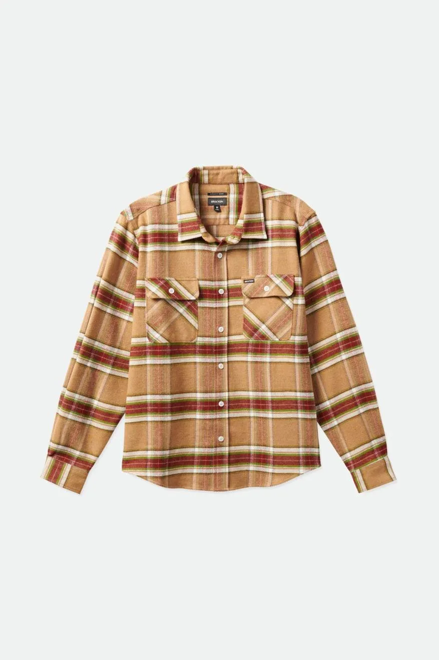 Bowery L/S Flannel - Light Brown/Burnt Henna