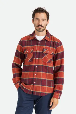 Bowery L/S Flannel - Mahogany/Burnt Henna/Mars Red