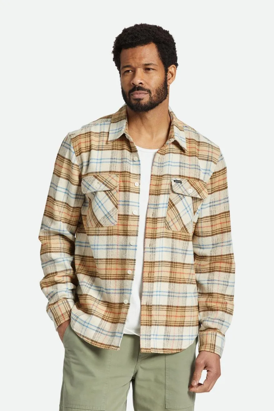 Bowery L/S Flannel - Off White/Whitecap/Dark Earth