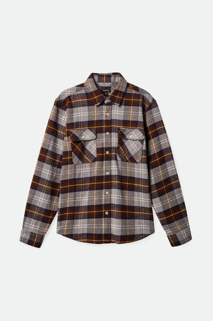 Bowery L/S Flannel - Red Brown/Grey/Washed Navy