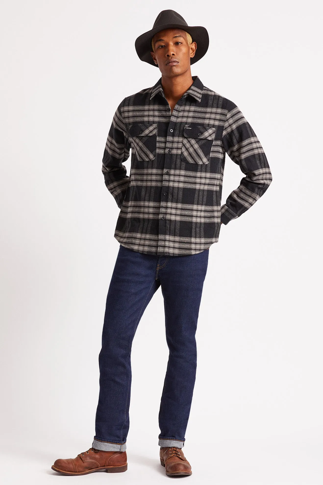 Bowery L/S Utility Flannel - Black/Charcoal