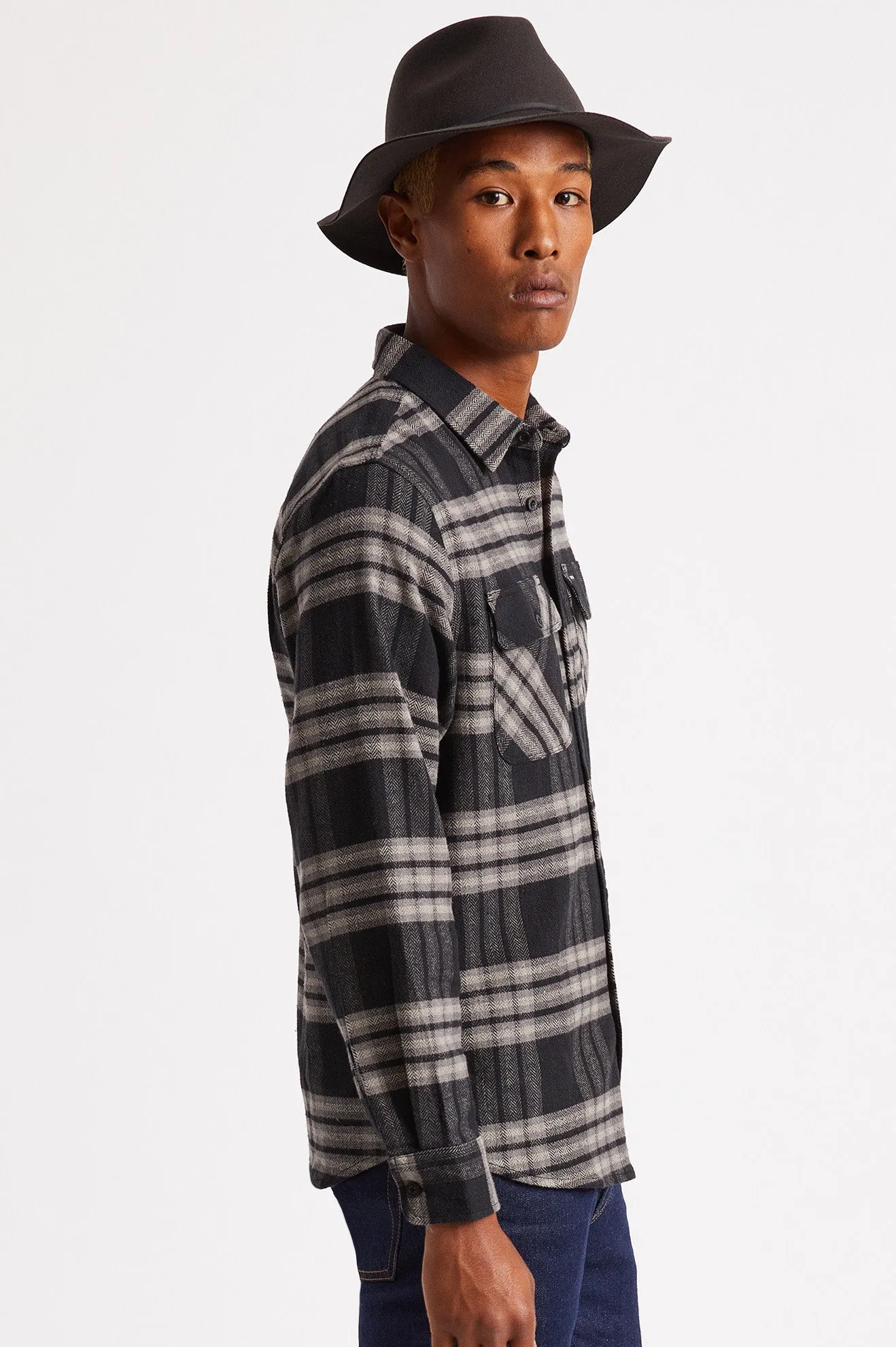 Bowery L/S Utility Flannel - Black/Charcoal