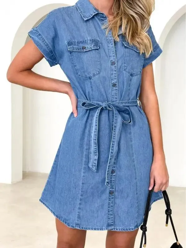 Breezy Denim A-line Dress