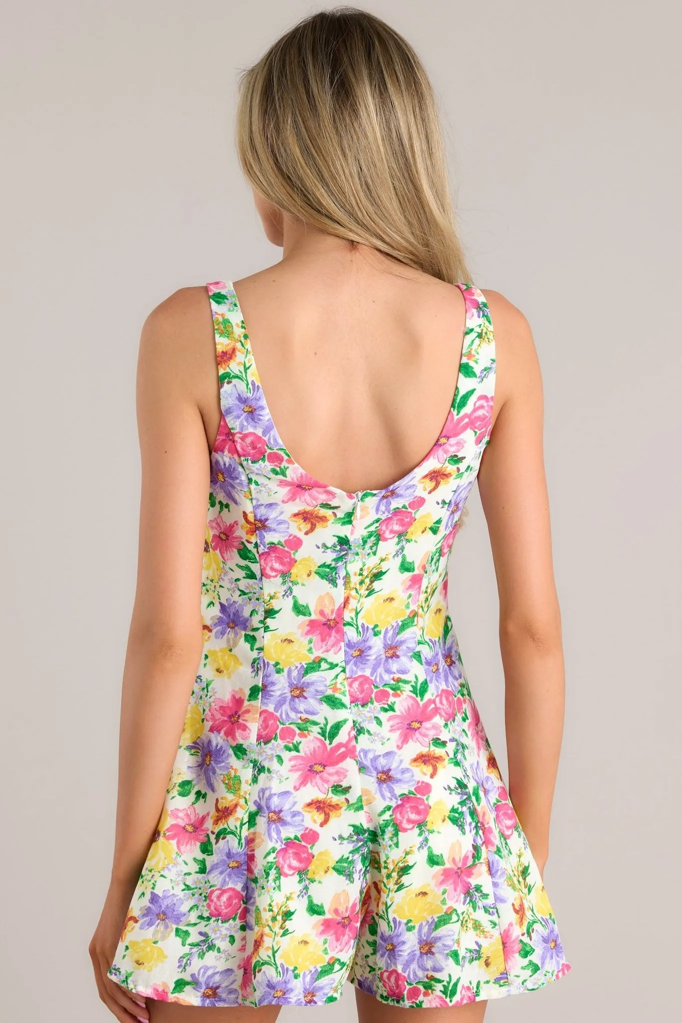 Buzzing By Hot Pink Floral Romper