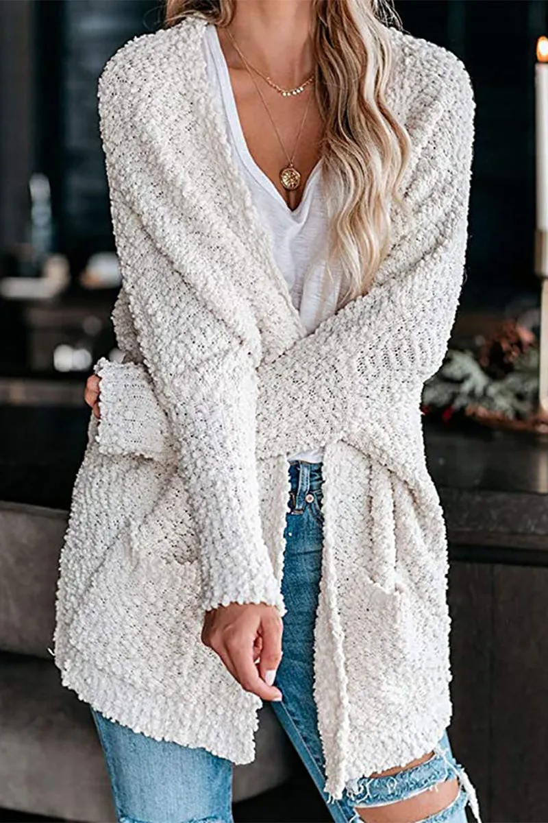 Casual Daily Solid Cardigan Cardigan Collar Tops