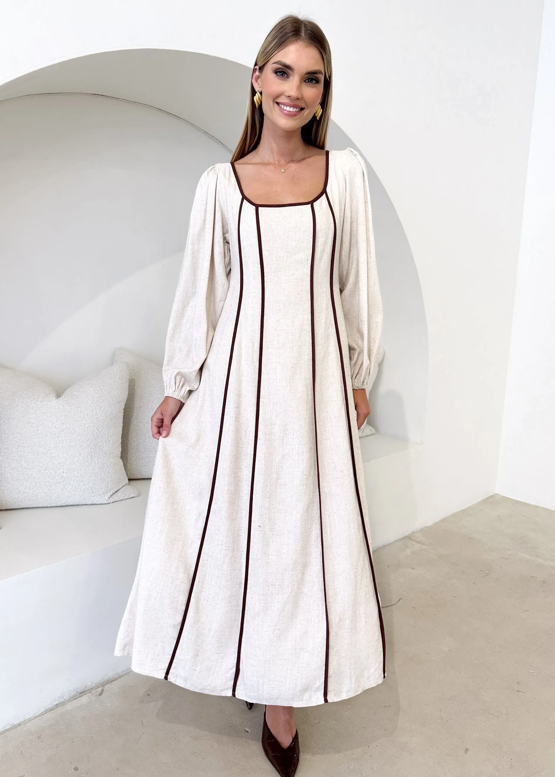 Cianna Maxi Dress - Beige