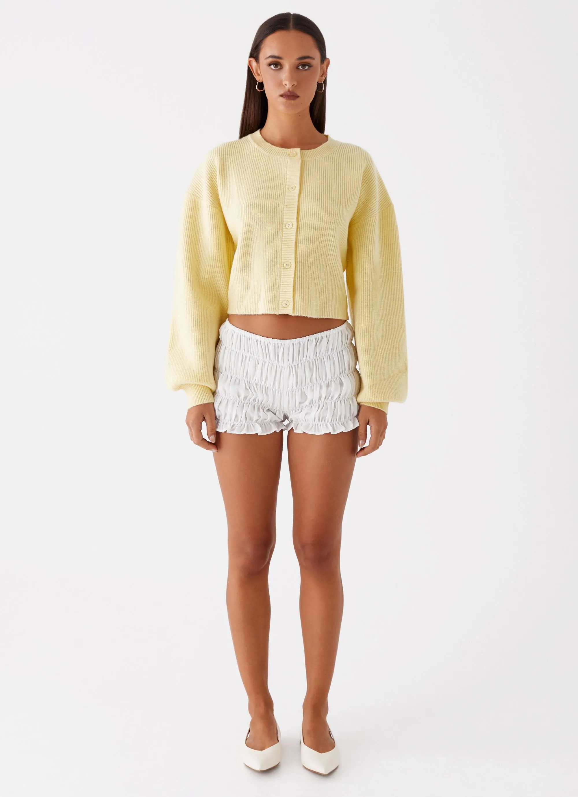 Daphne Knit Cardigan - Butter Yellow