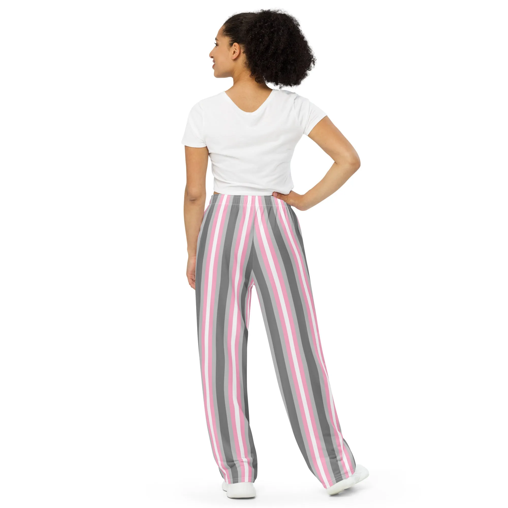 Demigirl Pride Flag Wide-Leg Pants