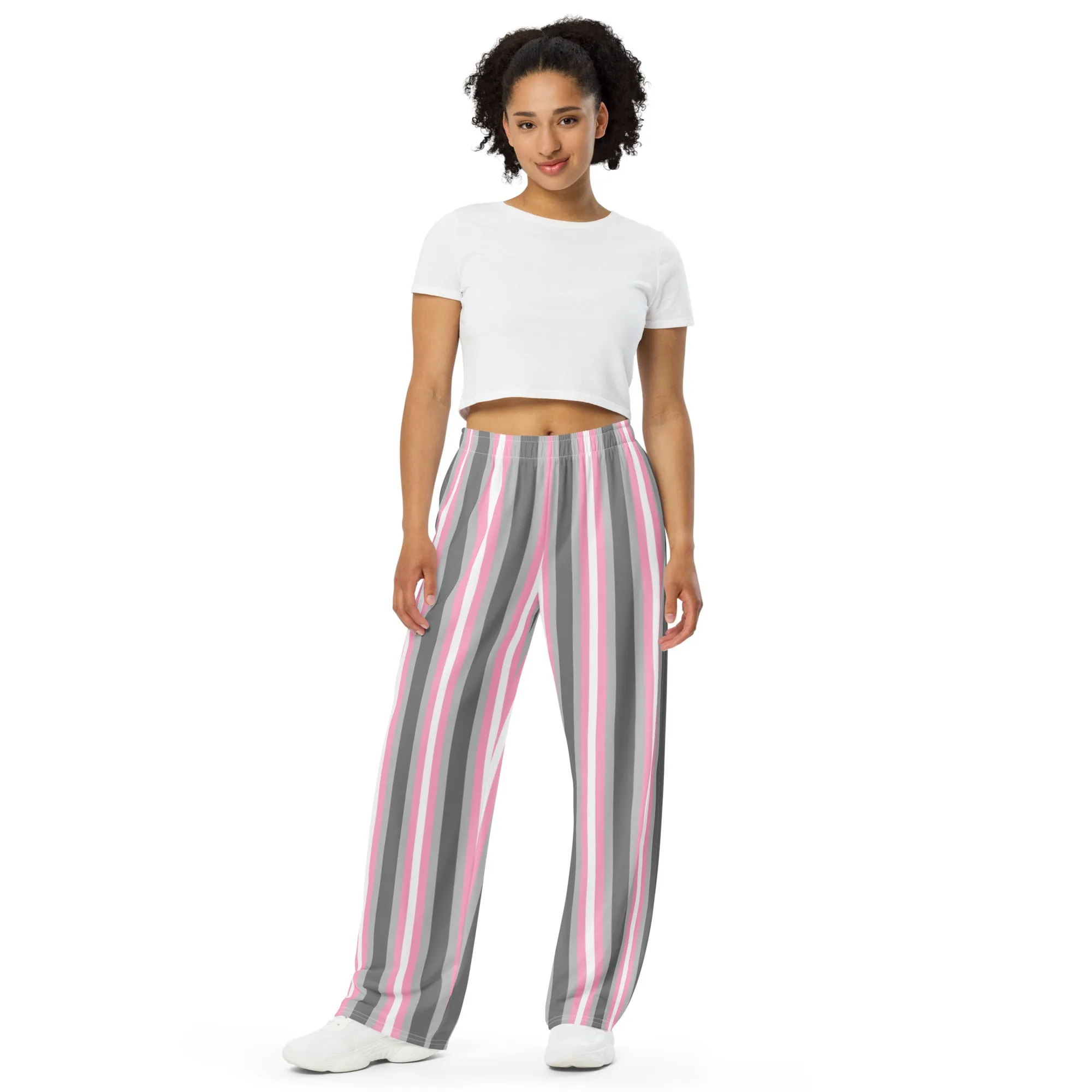 Demigirl Pride Flag Wide-Leg Pants