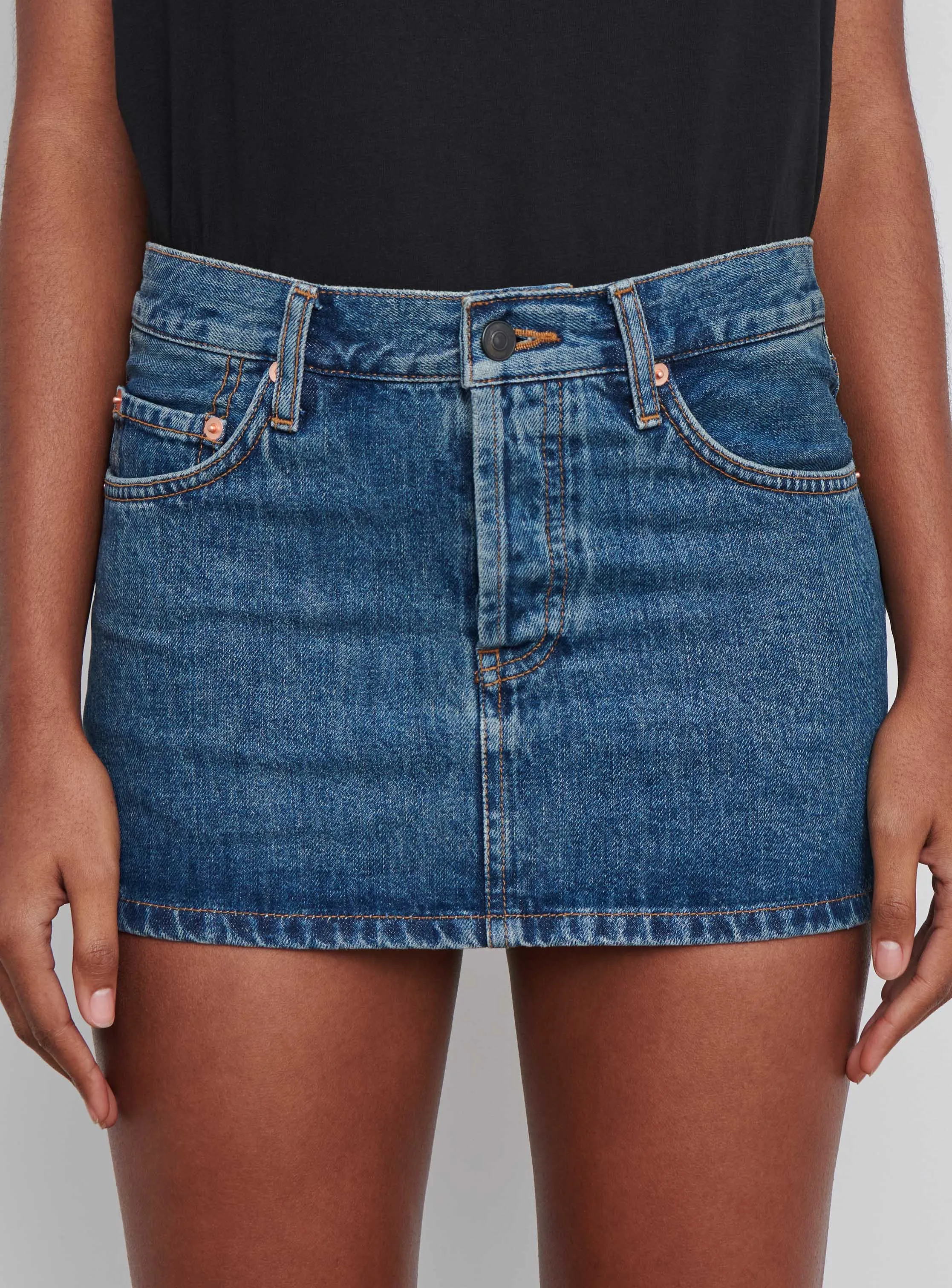 Denim Micro Mini Skirt