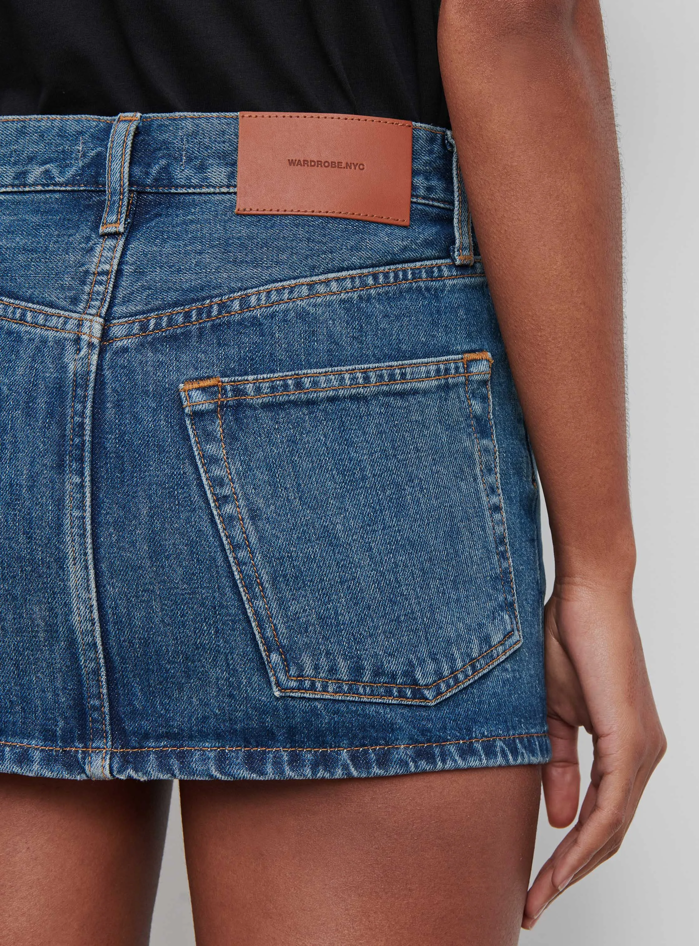 Denim Micro Mini Skirt