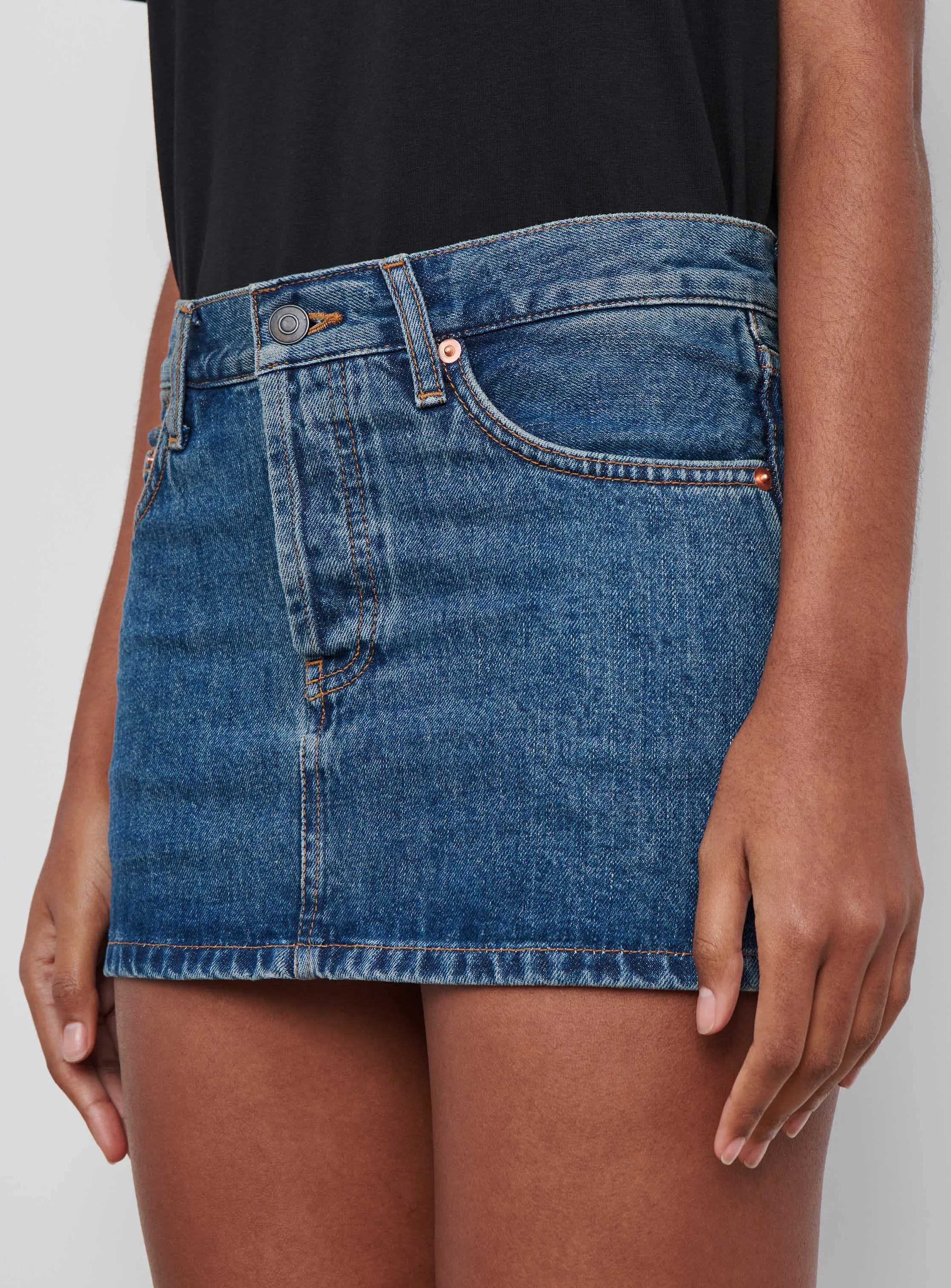 Denim Micro Mini Skirt