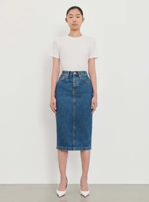 Denim Midi Skirt