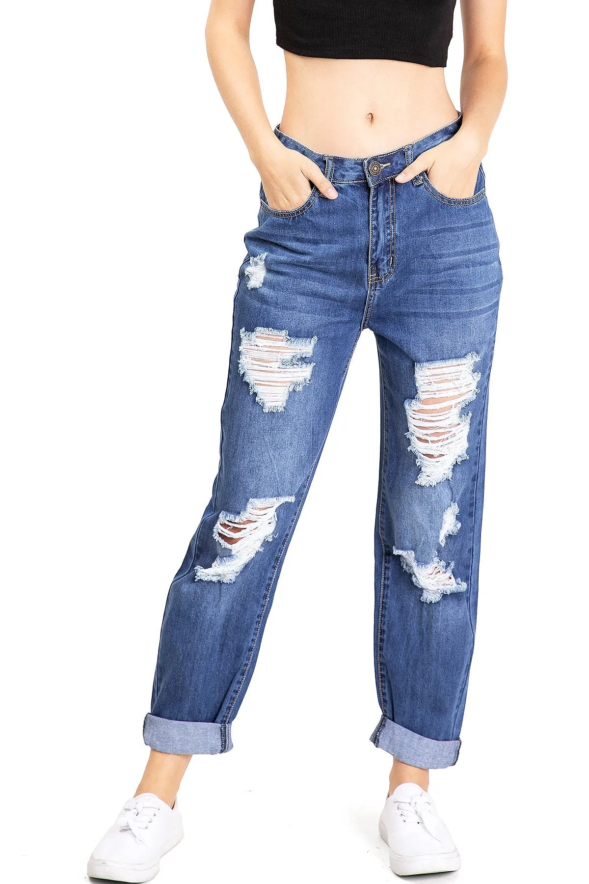 Destroyed Boyfriend Jeans