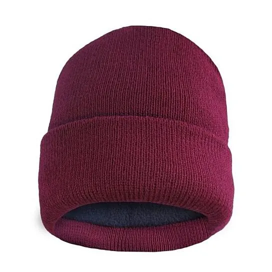 Fleece Lined Fold Over Thermal Winter Hat