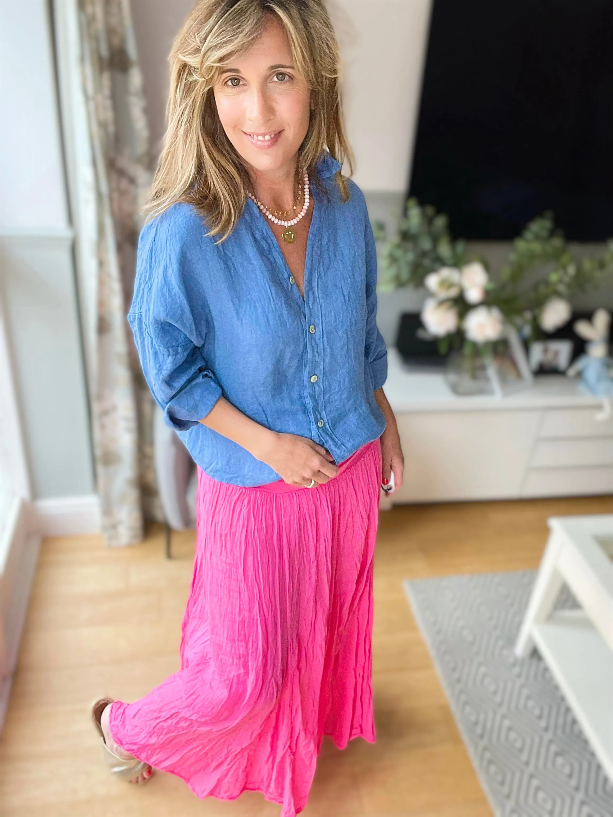 Fuchsia Maxi Skirt