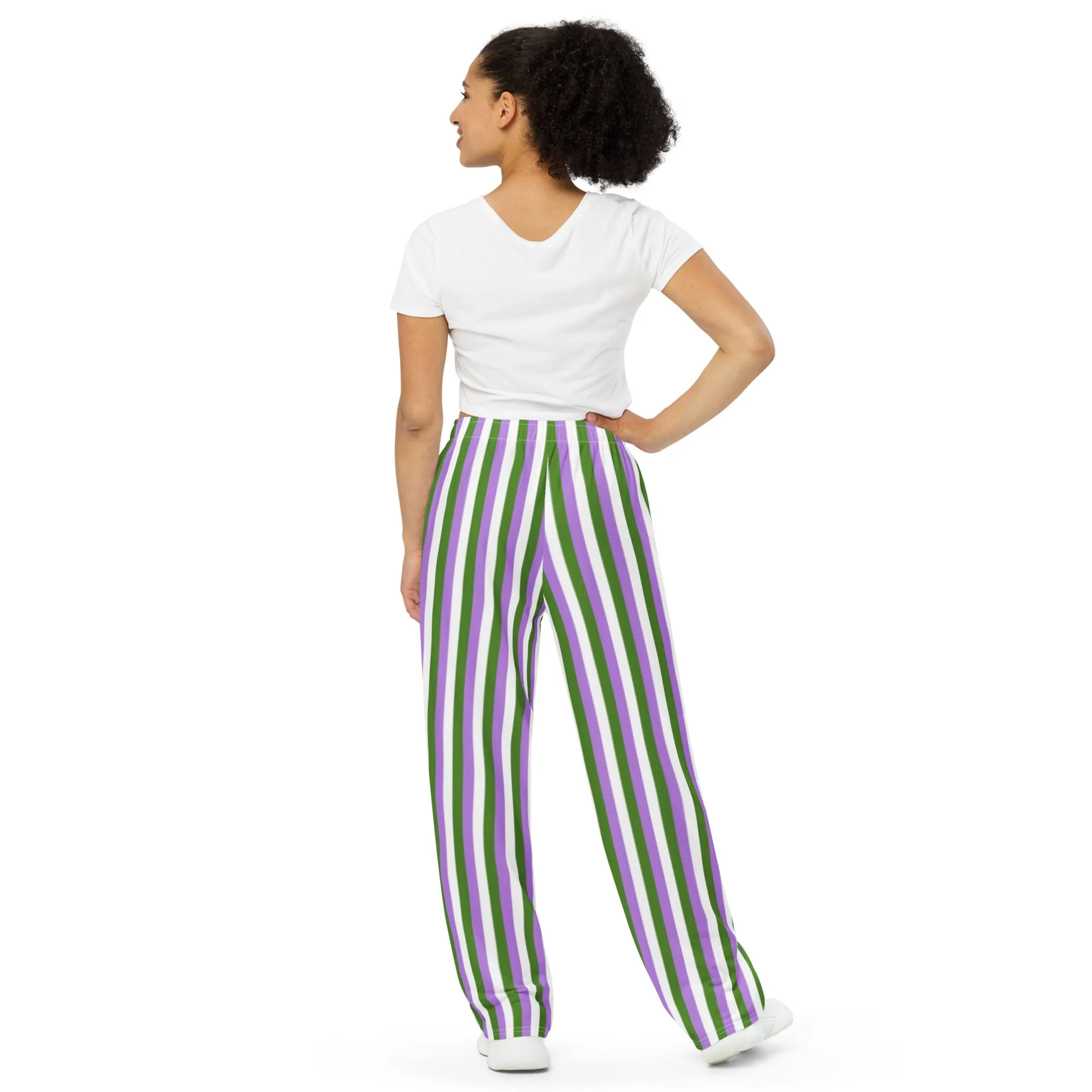 Genderqueer Pride Flag Wide-Leg Pants