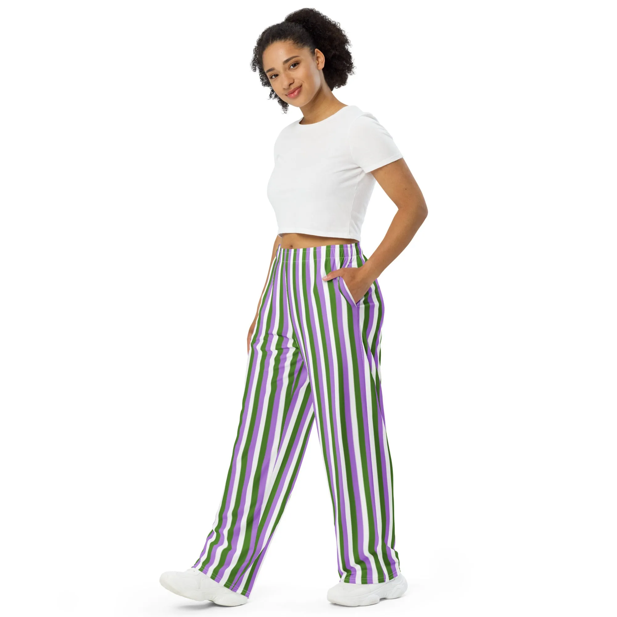 Genderqueer Pride Flag Wide-Leg Pants