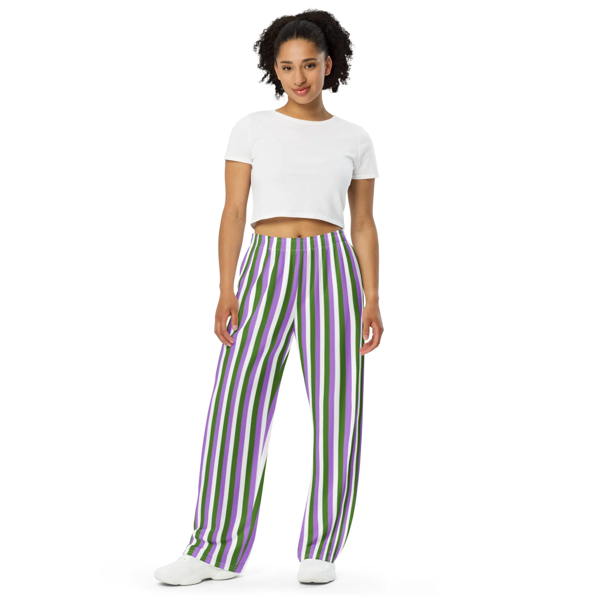 Genderqueer Pride Flag Wide-Leg Pants