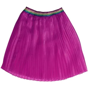 Gucci Kids Pink Pleated Frill Skirt