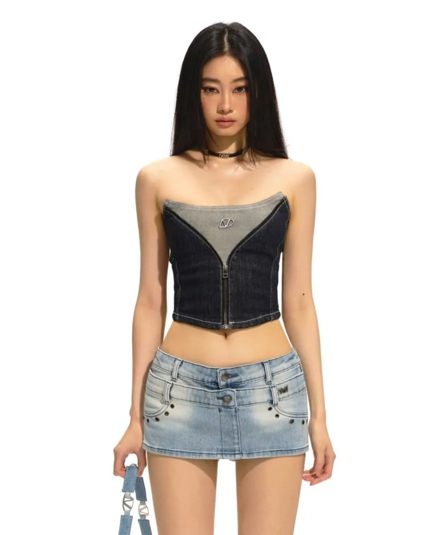 Hourglass Denim Bustier