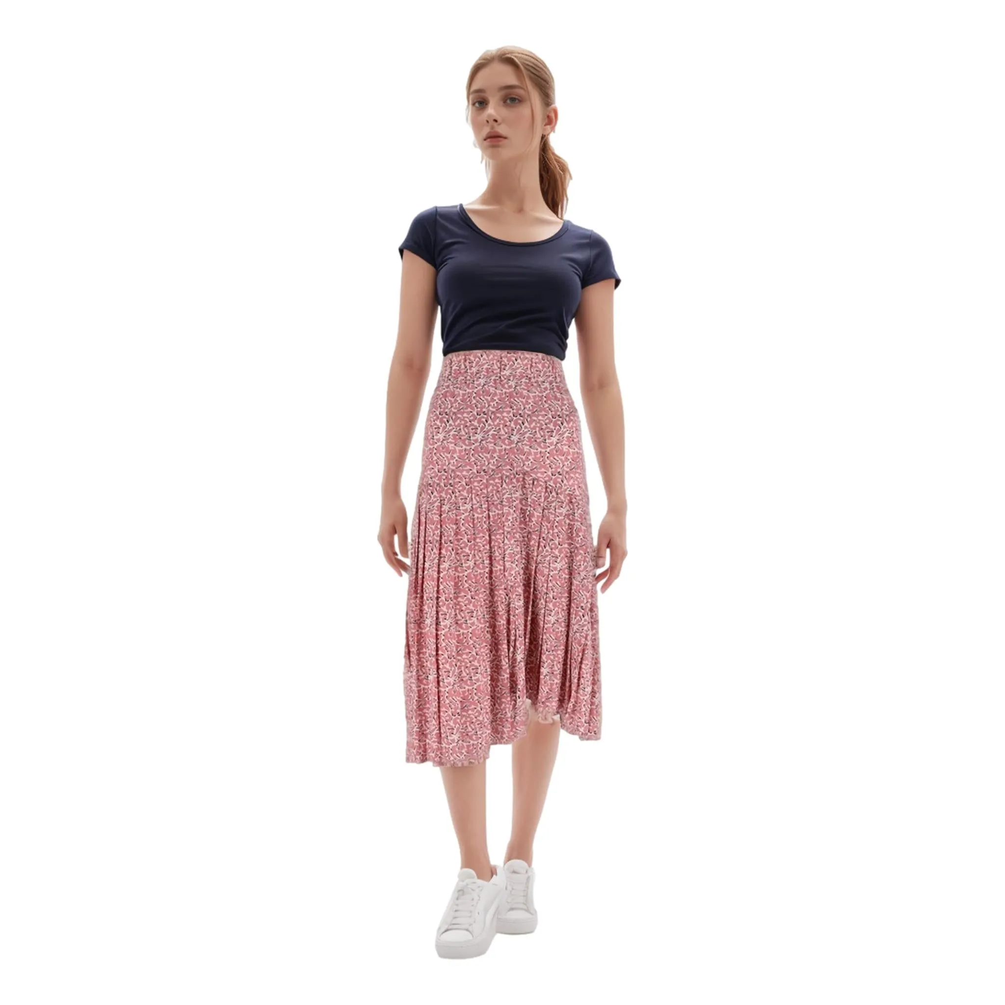 Isabel Marant Floral Print Silk Pleated Skirt. Size 40FR