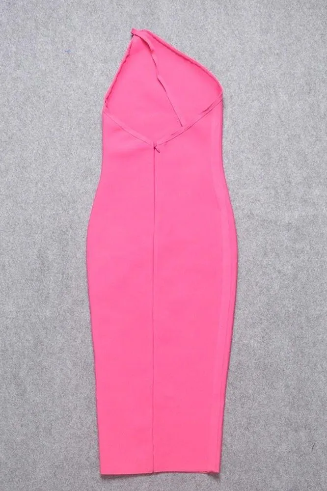 Joi Bodycon Midi Dress - Hot Pink