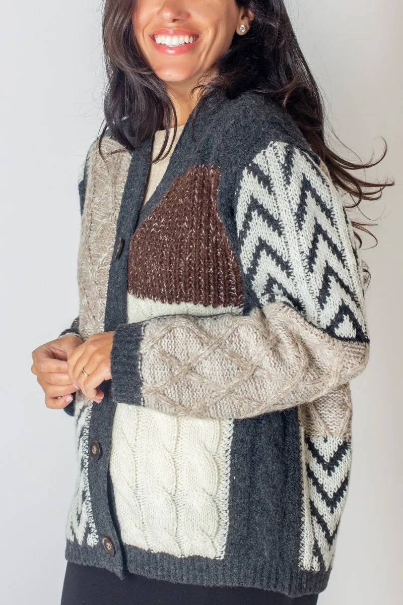 LAINEY CARDIGAN (PATCHWORK)