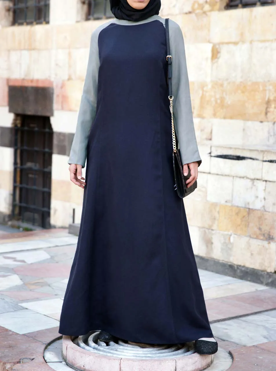 Linen Contrast Maxi Dress