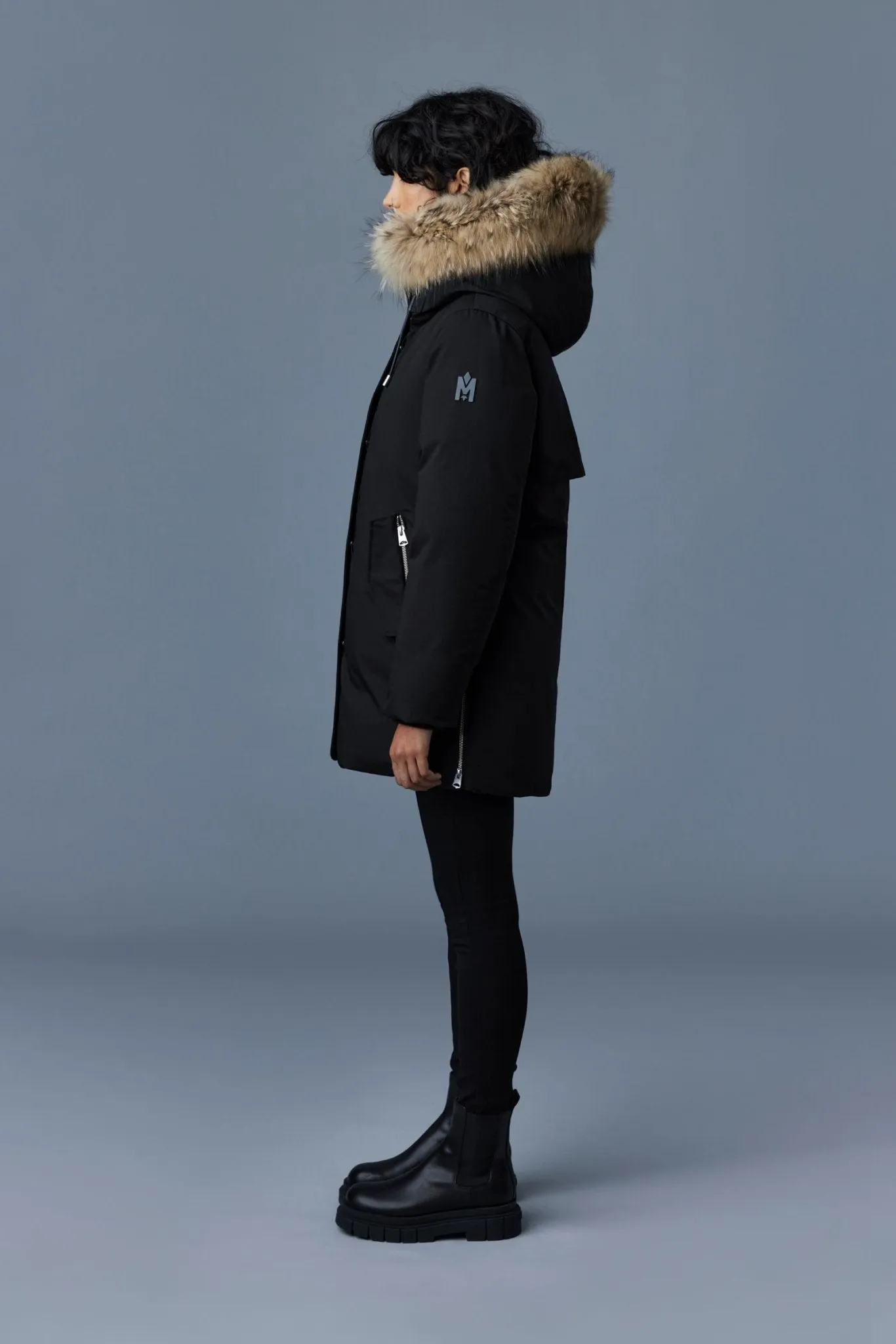 MACKAGE KINSLEE-F - 2-in-1 Oversized Down Parka With Bib And Natural Fur