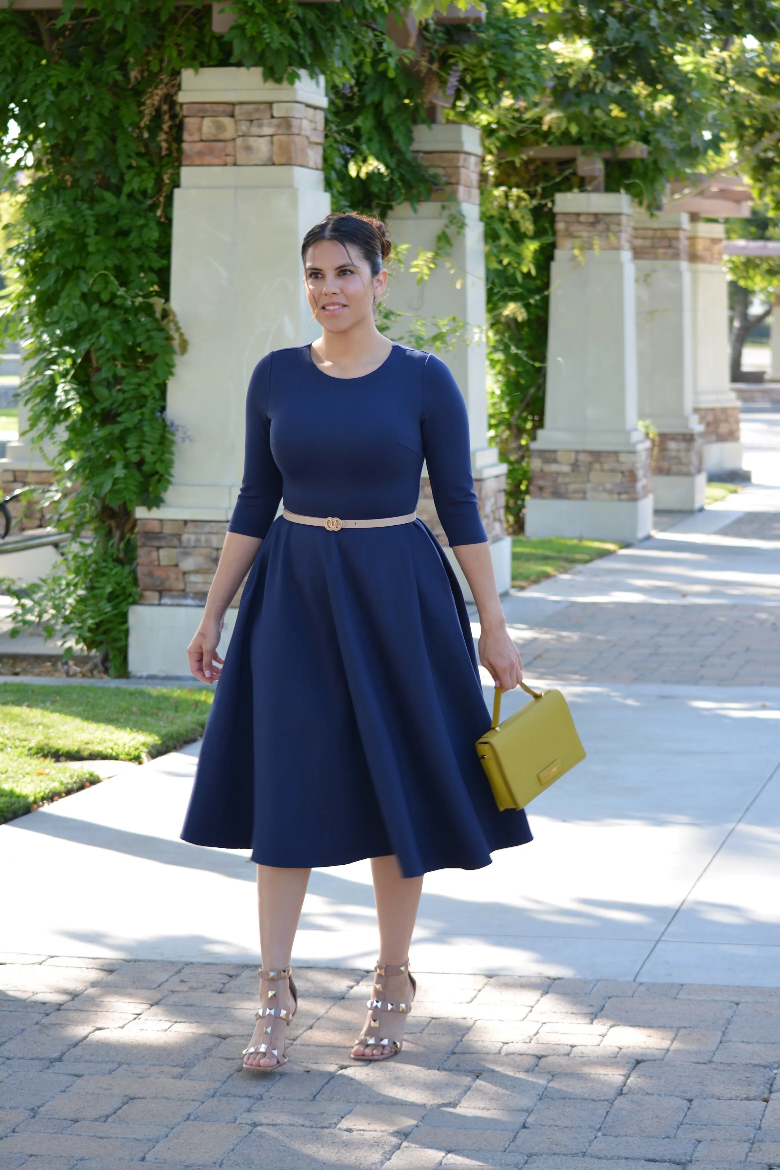 Merida Navy Midi Dress