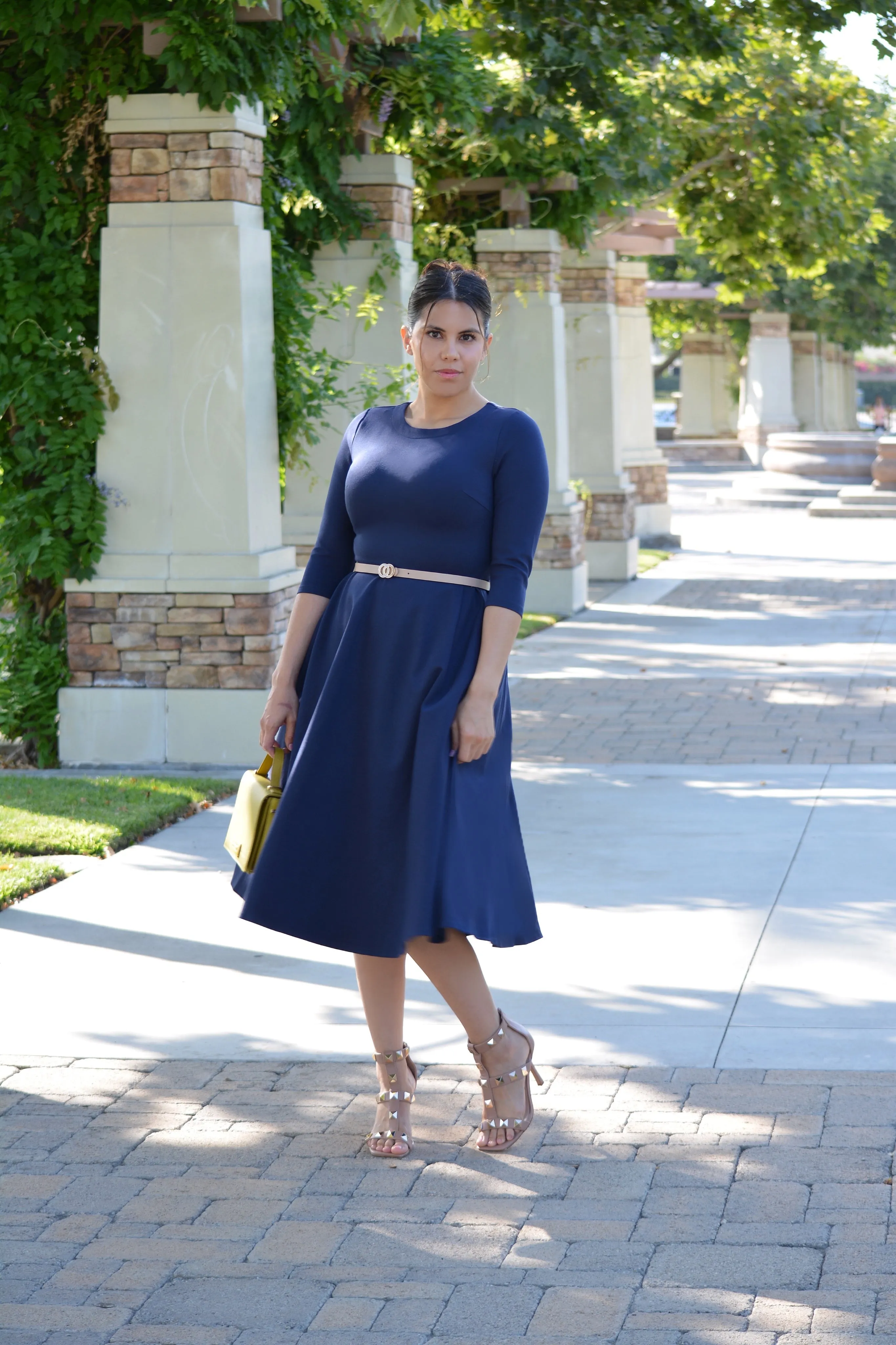 Merida Navy Midi Dress