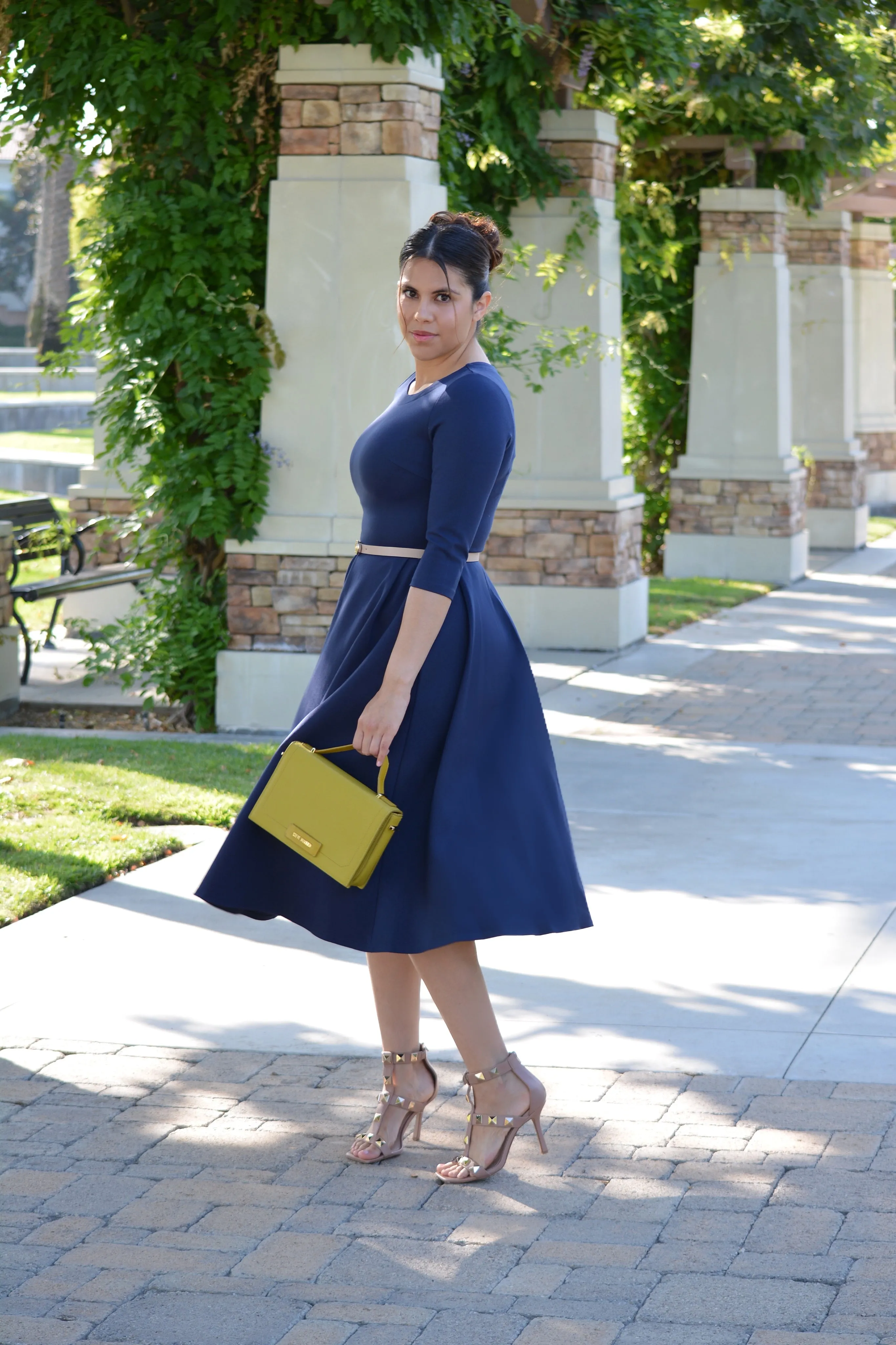 Merida Navy Midi Dress