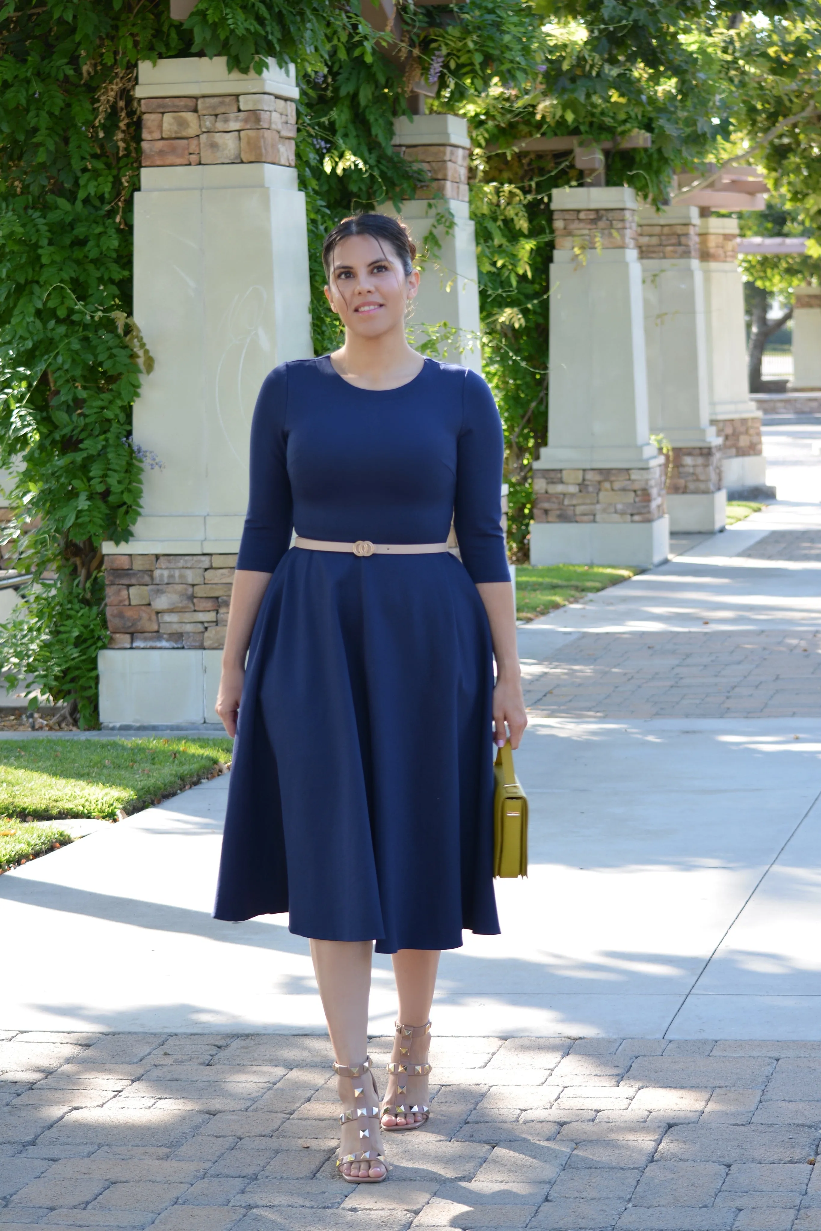 Merida Navy Midi Dress