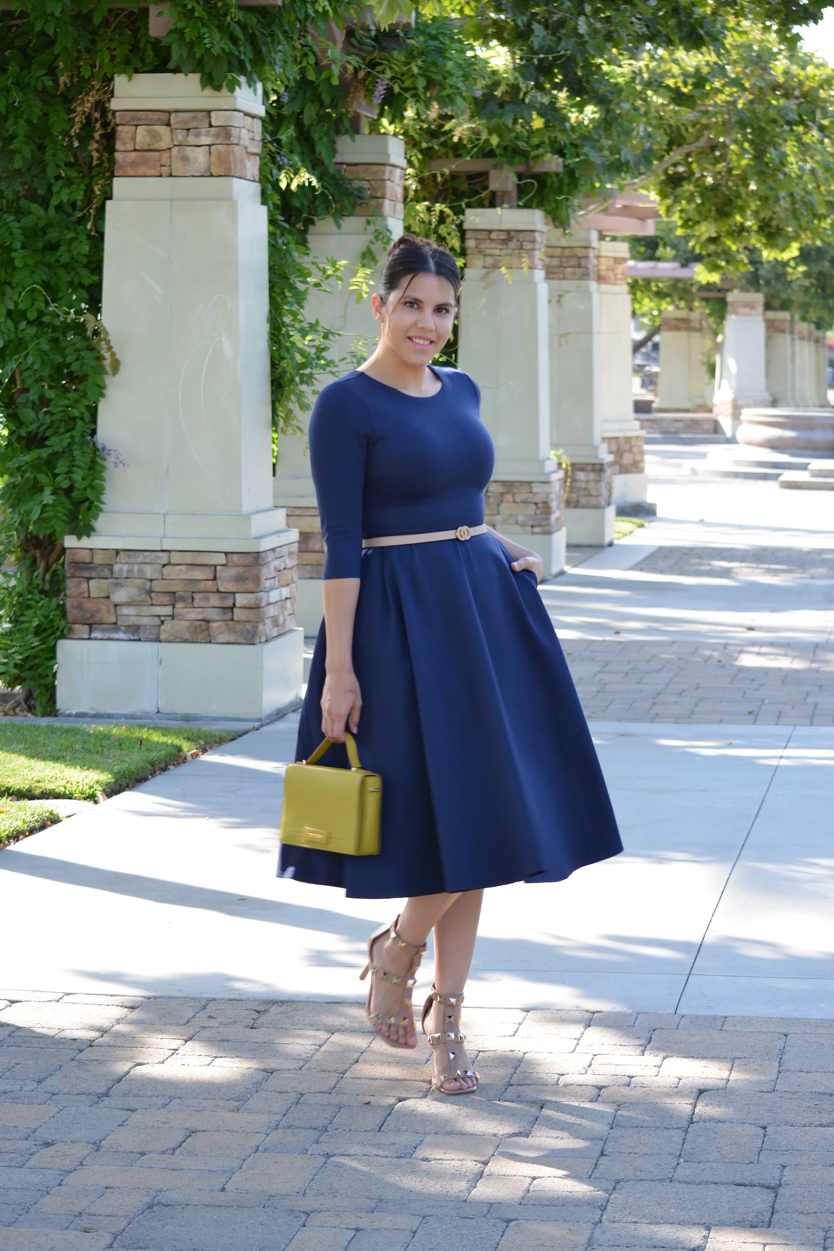 Merida Navy Midi Dress