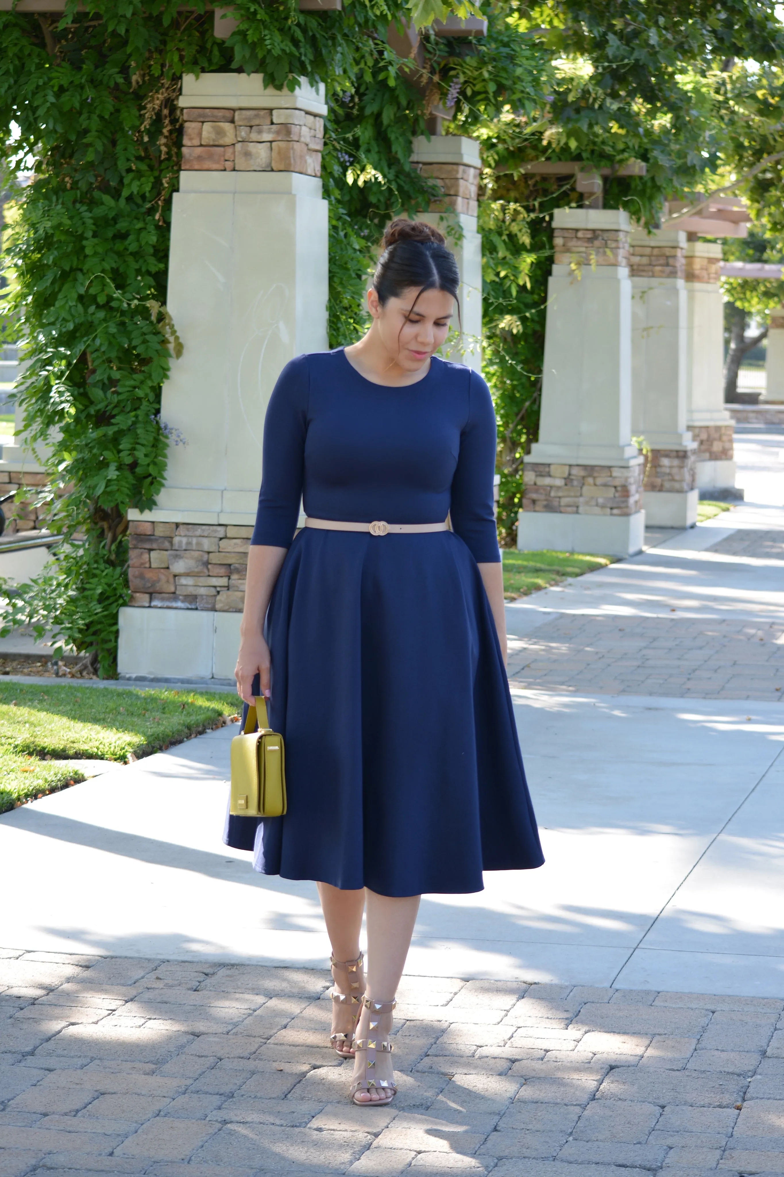 Merida Navy Midi Dress