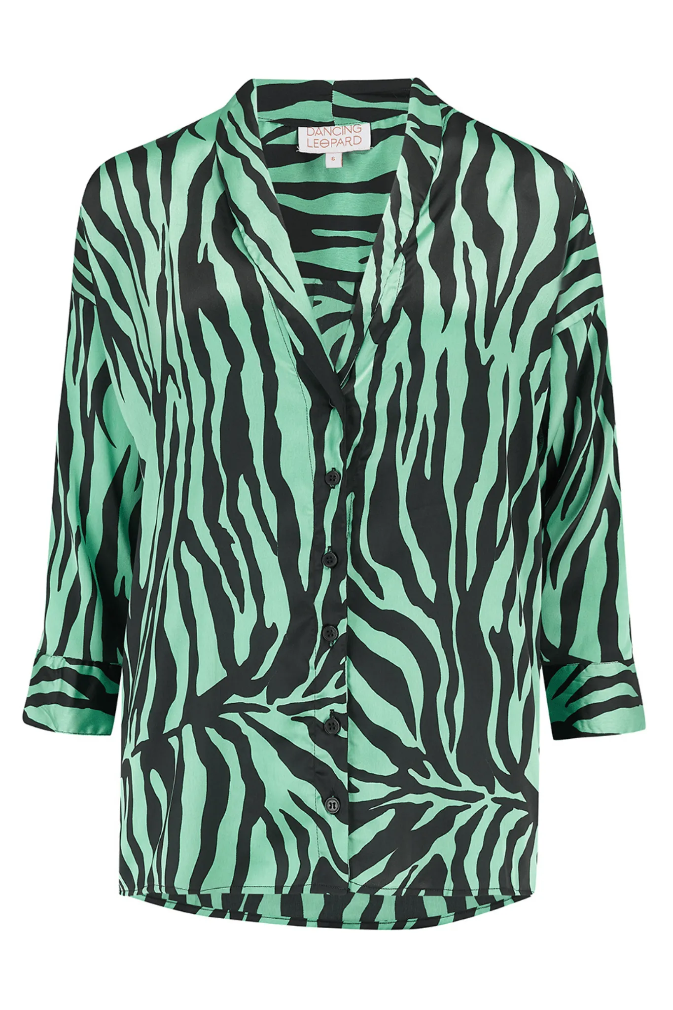 Stylish Monte Carlo Green Zebra Print Shirt for Men