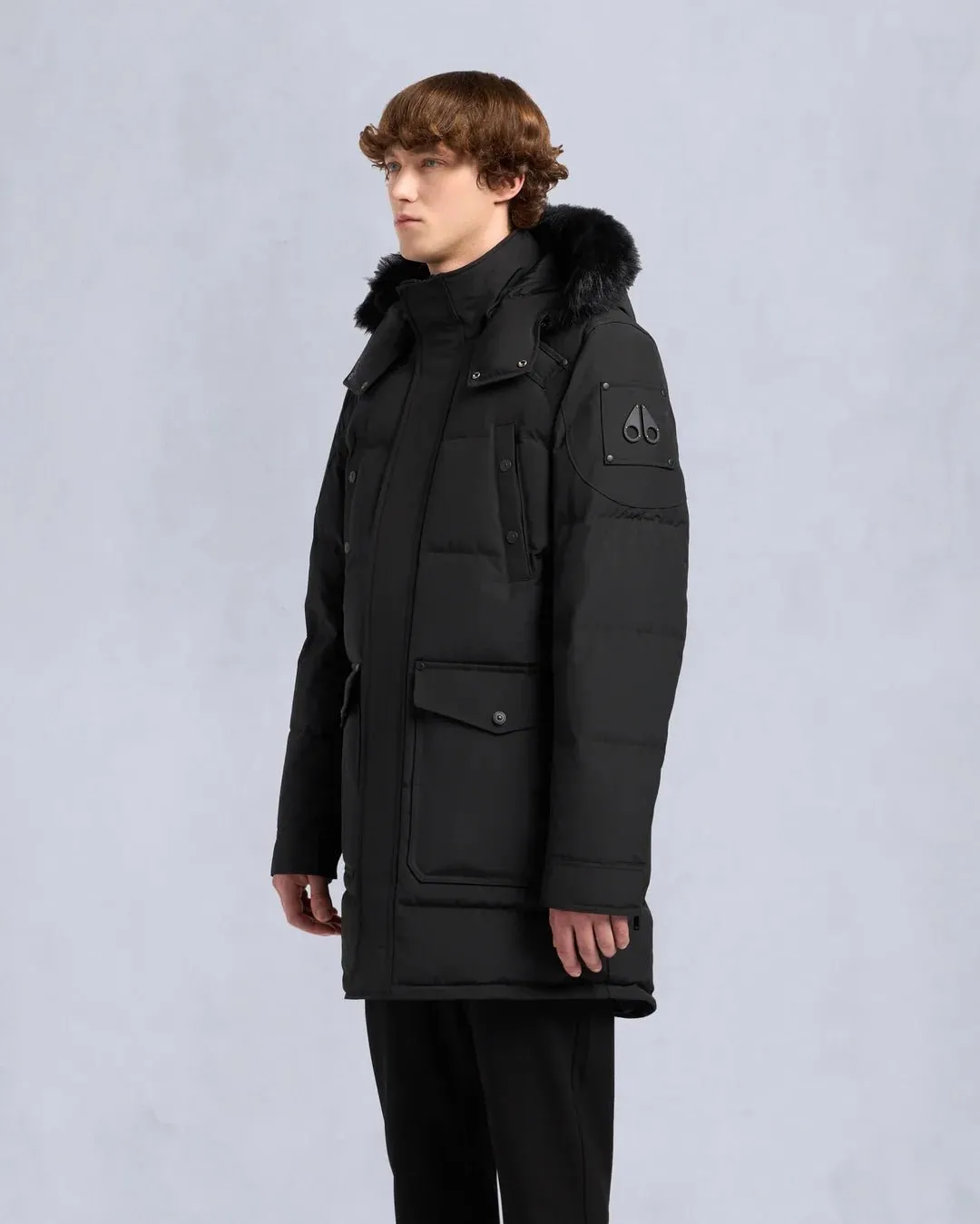 MOOSE KNUCKLES - ONYX SHEARLING BIG RIDGE PARKA - M33MP210S