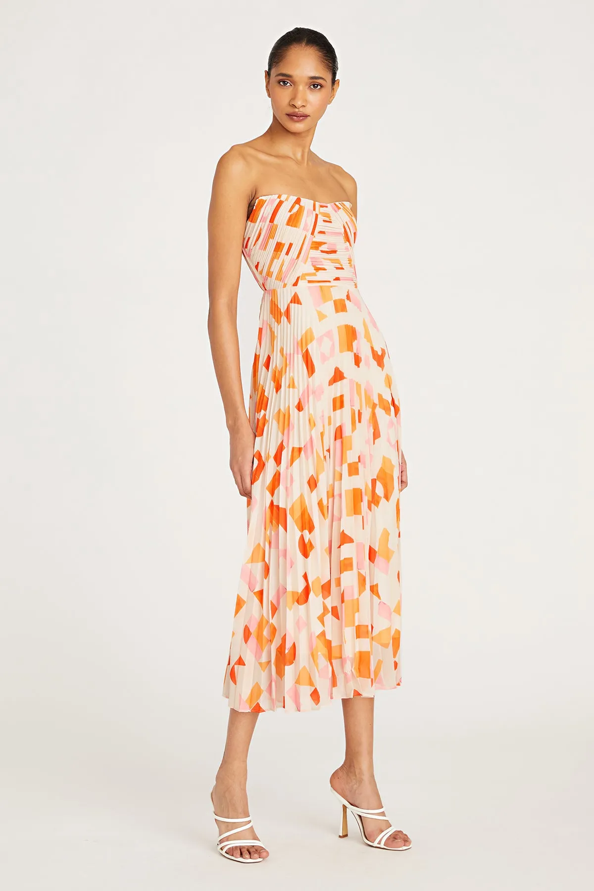 Mosey Pleated Midi Dress