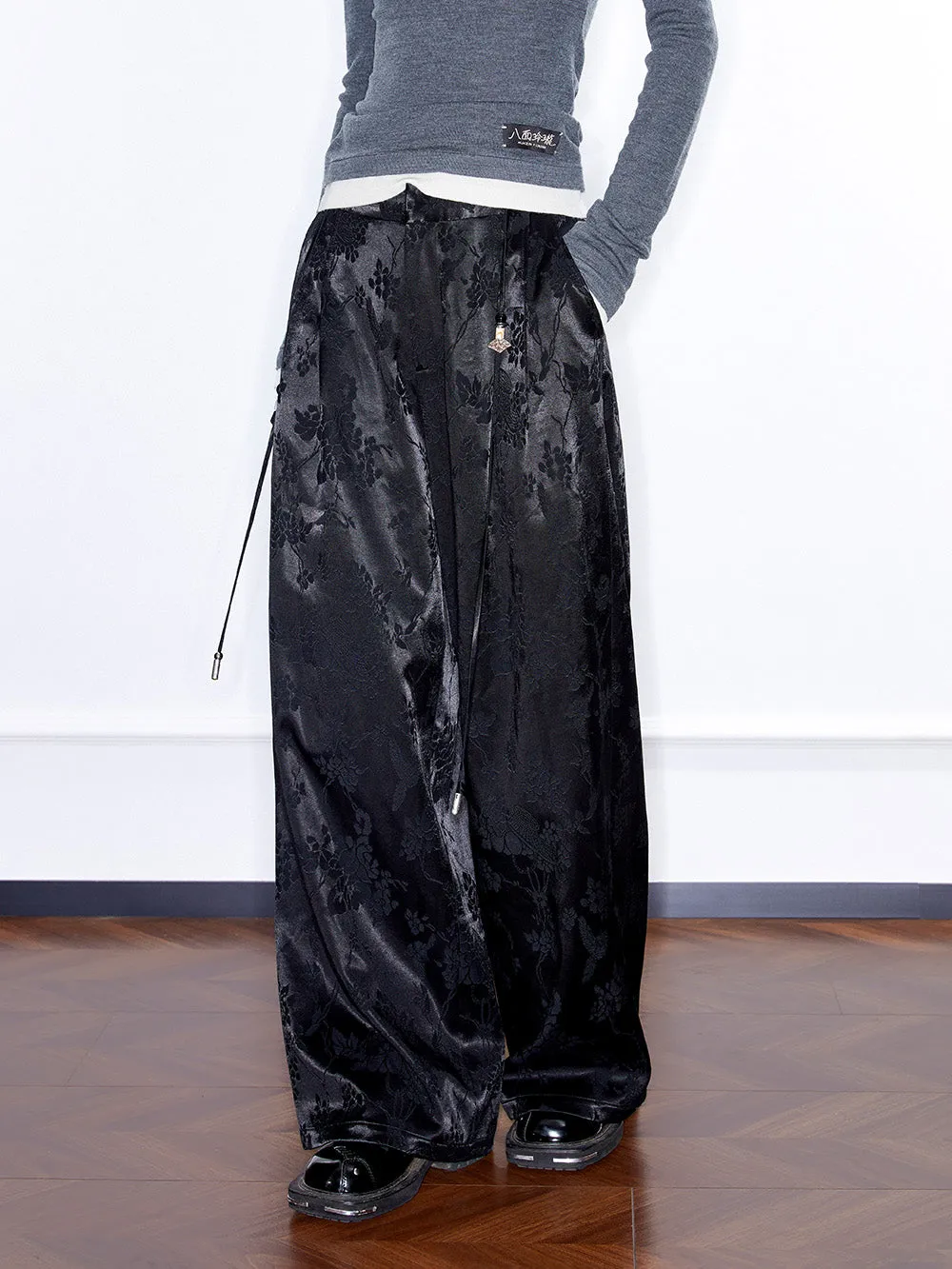 MUKZIN Linglong“Stardust”Slightly Straight Casual Wide-leg Pants