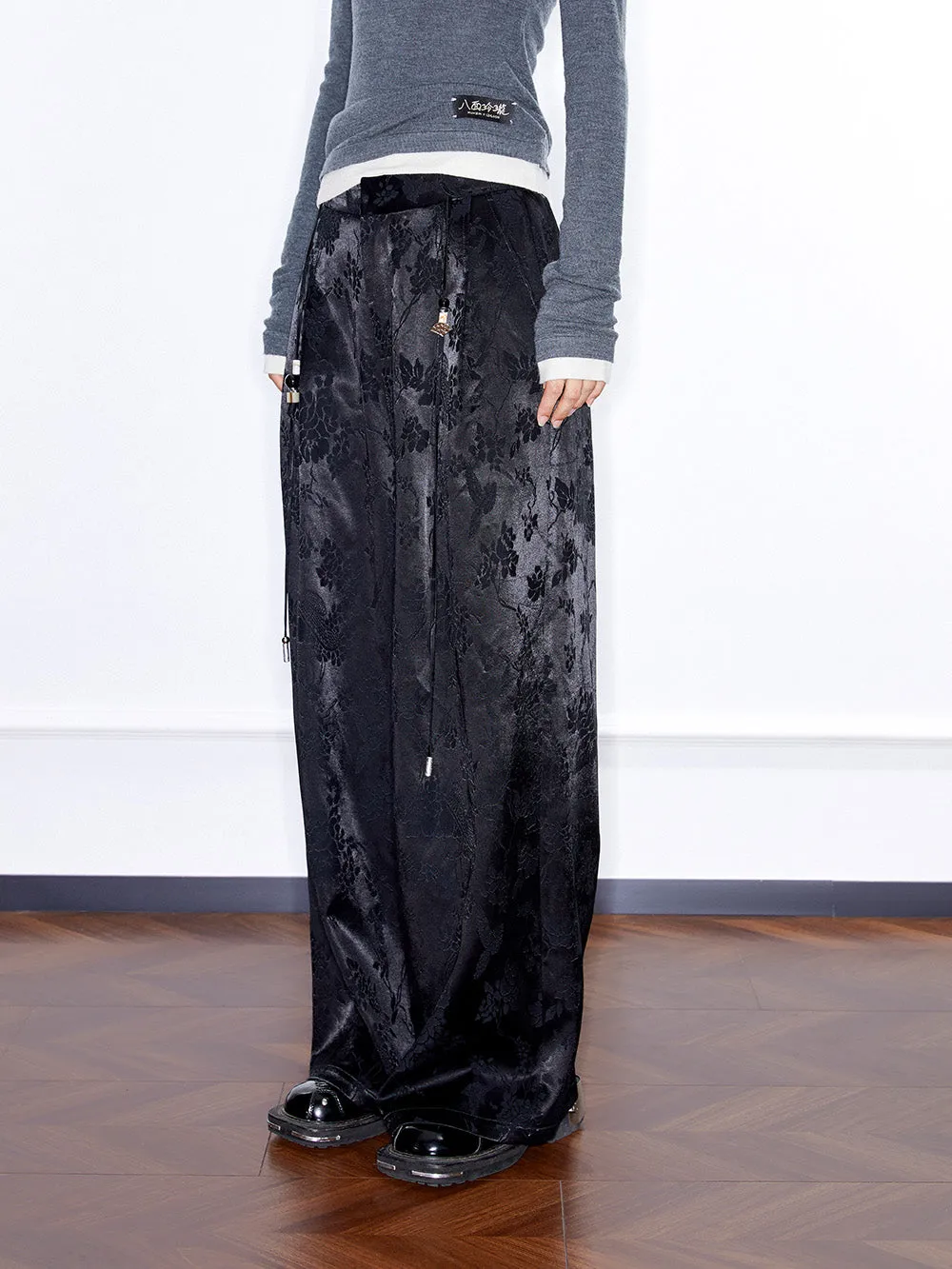 MUKZIN Linglong“Stardust”Slightly Straight Casual Wide-leg Pants