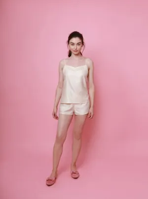 Mulberry Silk Camisole & Shorts Set - Ivory (Natural)