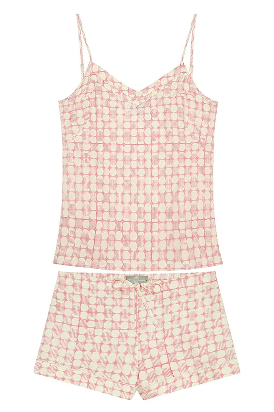 Mulberry Silk Camisole & Shorts Set - Jaipur Pink. Please note that pieces purchased in our Archive Sale can't be refunded. We are happy to offer an exchange, if we have the stock available or a credit note.